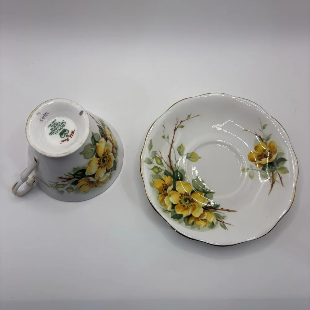 Vintage Royal Standard Wild Rose Fine Bone China Tea Cup And Saucer